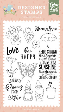 Echo Park Happiness Blooms Designer Stamps (IST299044) (OUTLET)