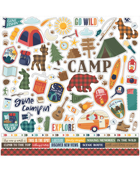 Echo Park Into The Wild 12x12 Inch Element Sticker (ITW375014) (OUTLET)