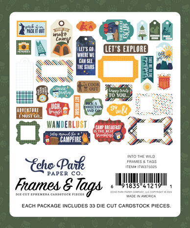 Echo Park Into The Wild Frames & Tags (ITW375025) (OUTLET)