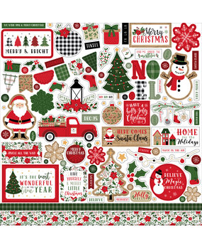 Echo Park Jingle All The Way 12x12 Inch Element Sticker (JIN252014) (OUTLET)