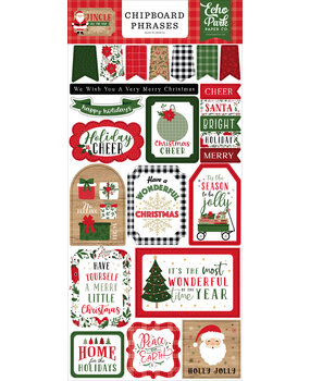 Echo Park Jingle All The Way Chipboard Phrases (JIN252022) (OUTLET)