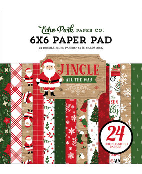 Echo Park Jingle All The Way 6x6 Inch Paper Pad (JIN252023) (OUTLET)