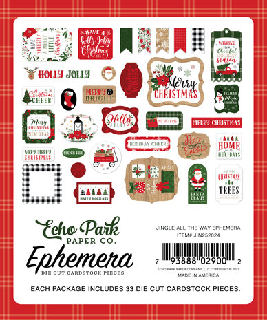 Echo Park Jingle All The Way Ephemera (JIN252024) (OUTLET)