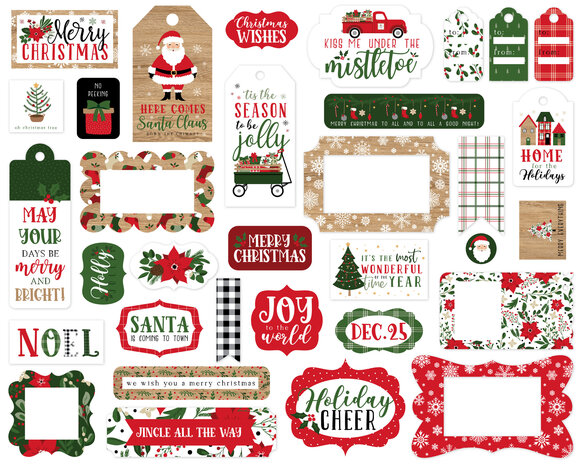 Echo Park Jingle All The Way Frames & Tags (JIN252025) (OUTLET)