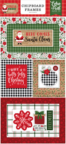 Echo Park Jingle All The Way Chipboard Frames (JIN252065) (OUTLET)