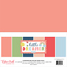 Echo Park Little Dreamer Girl 12x12 Inch Coordinating Solids Paper Pack (LD237015) (OUTLET)