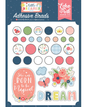 Echo Park Little Dreamer Girl Adhesive Brads (LD237020) (OUTLET)