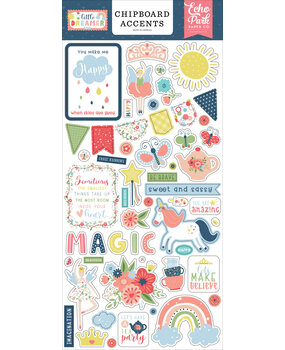 Echo Park Little Dreamer Girl Chipboard Accents (LD237021) (OUTLET)