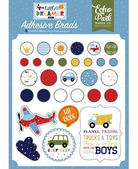 Echo Park Little Dreamer Boy Adhesive Brads (LDB238020) (OUTLET)