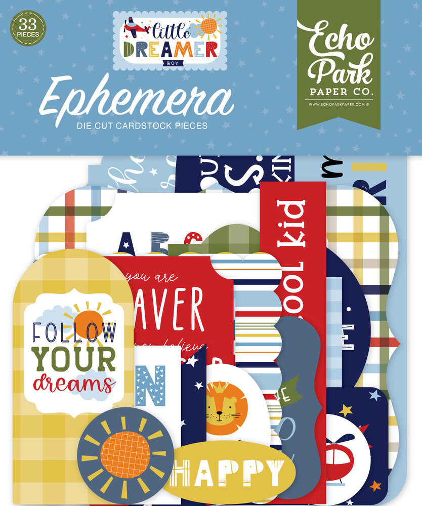 Echo Park Little Dreamer Boy Ephemera (LDB238024) (OUTLET)