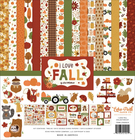 Echo Park I Love Fall 12x12 Inch Collection Kit (LFA225016) (OUTLET)