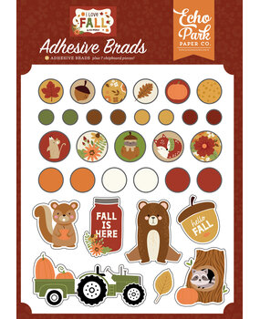 Echo Park I Love Fall Adhesive Brads (LFA225020) (OUTLET)