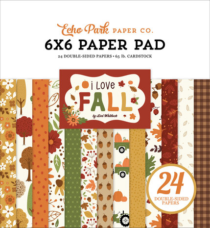 Echo Park I Love Fall 6x6 Inch Paper Pad (LFA225023) (OUTLET)