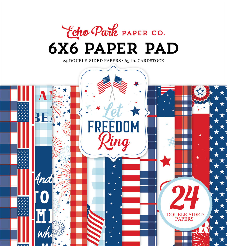 Echo Park Let Freedom Ring 6x6 Inch Paper Pad (LFR275023) (OUTLET)
