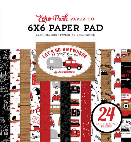 Echo Park Let's Go Anywhere 6x6 Inch Paper Pad (LGA242023) (OUTLET)