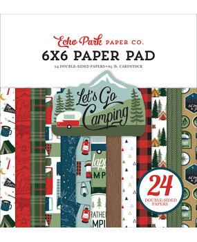 Echo Park Let's Go Camping 6x6 Inch Paper Pad (LGC246023) (OUTLET)
