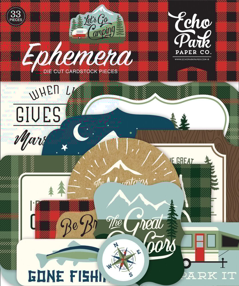 Echo Park Let's Go Camping Ephemera (LGC246024) (OUTLET)