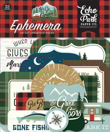Echo Park Let's Go Camping Ephemera (LGC246024) (OUTLET)