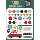 Echo Park Let's Go Travel Adhesive Brads (LGT310020) (OUTLET)
