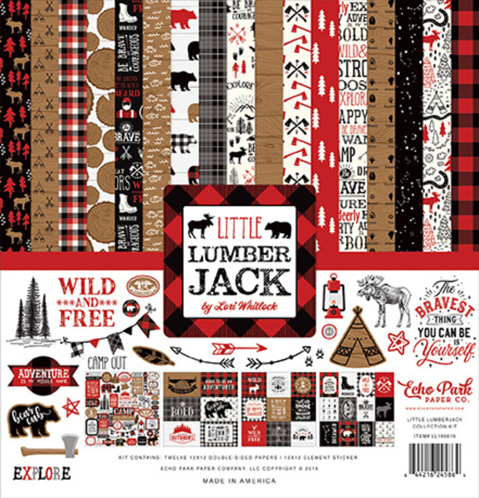 Echo Park Little Lumberjack 12x12 Inch Collection Kit (LL195016) (OUTLET)