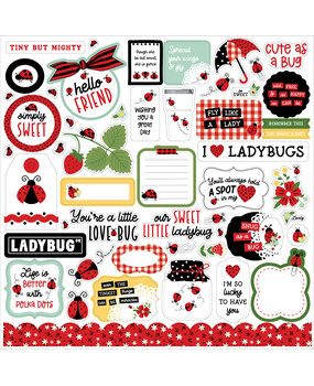 Echo Park Little Ladybug Element Sticker (LLB347014) (OUTLET)