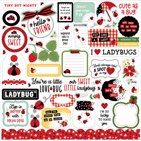 Echo Park Little Ladybug Element Sticker (LLB347014) (OUTLET)
