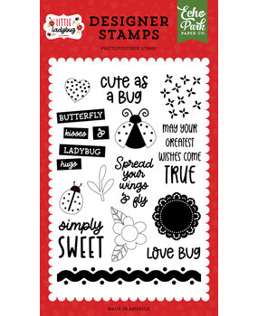 Echo Park Cute As a Bug Designer Stamps (LLB347044) (OUTLET)