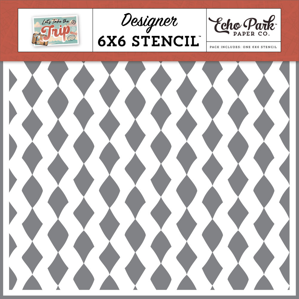 Echo Park Destination Diamonds Stencil (LTT364036) (OUTLET)