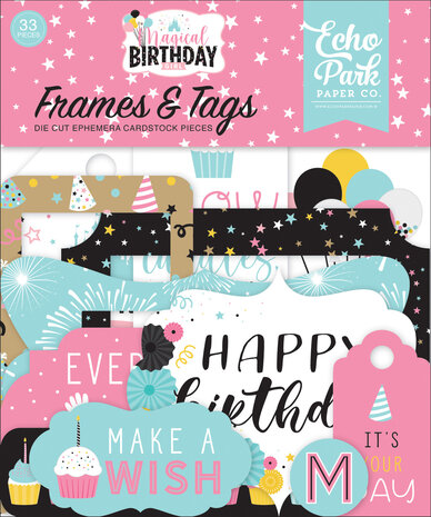 Echo Park Magical Birthday Girl Frames & Tags (MBG231025) (OUTLET)