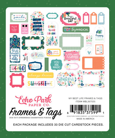 Echo Park My Best Life Frames & Tags (MBL367025) (OUTLET)