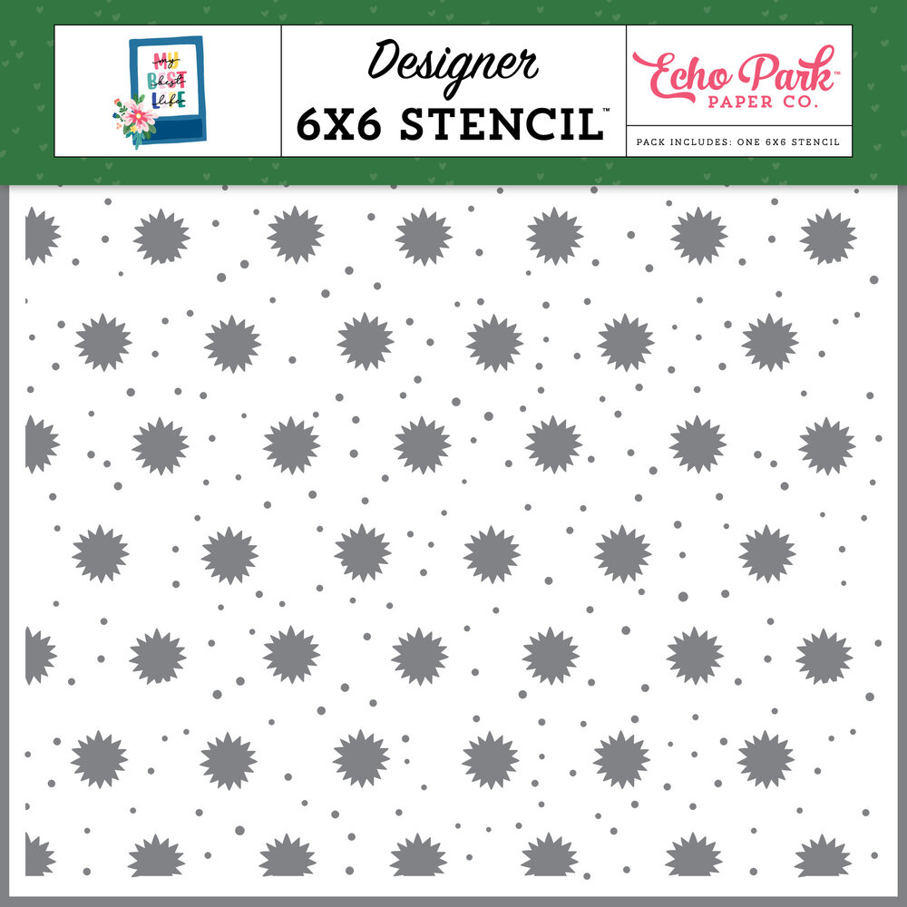 Echo Park Sparkle And Shine Stencil (MBL367035) (OUTLET)