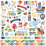 Echo Park My Little Boy 12x12 Inch Element Sticker (MLB357014) (OUTLET)