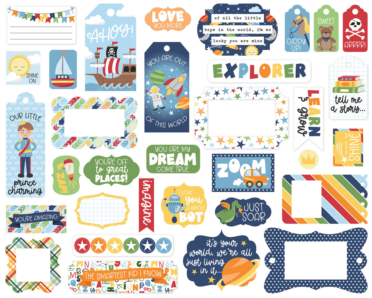 Echo Park My Little Boy Frames & Tags (MLB357025) (OUTLET)