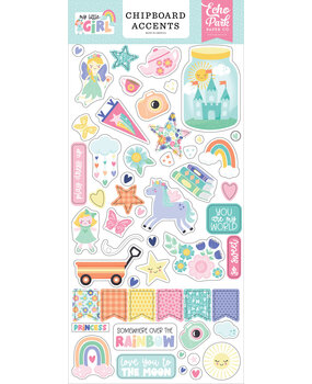 Echo Park My Little Girl Chipboard Accents (MLG358021) (OUTLET)
