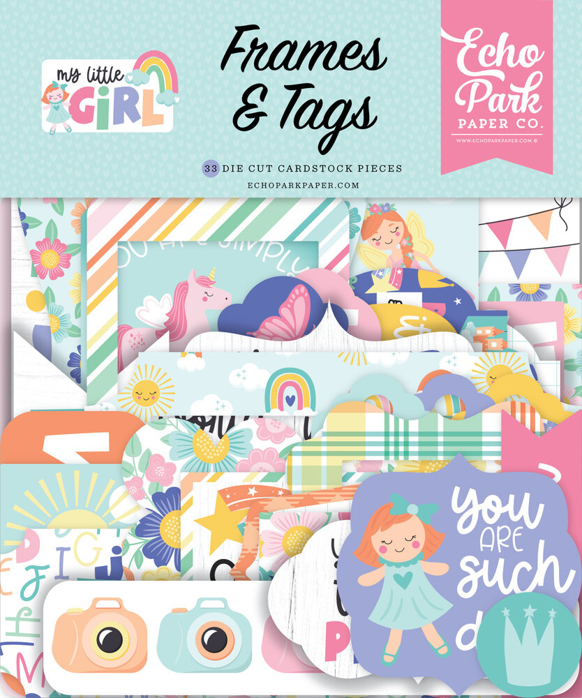 Echo Park My Little Girl Frames & Tags (MLG358025) (OUTLET)