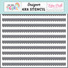 Echo Park Scallop Stripes Stencil (MLG358034) (OUTLET)