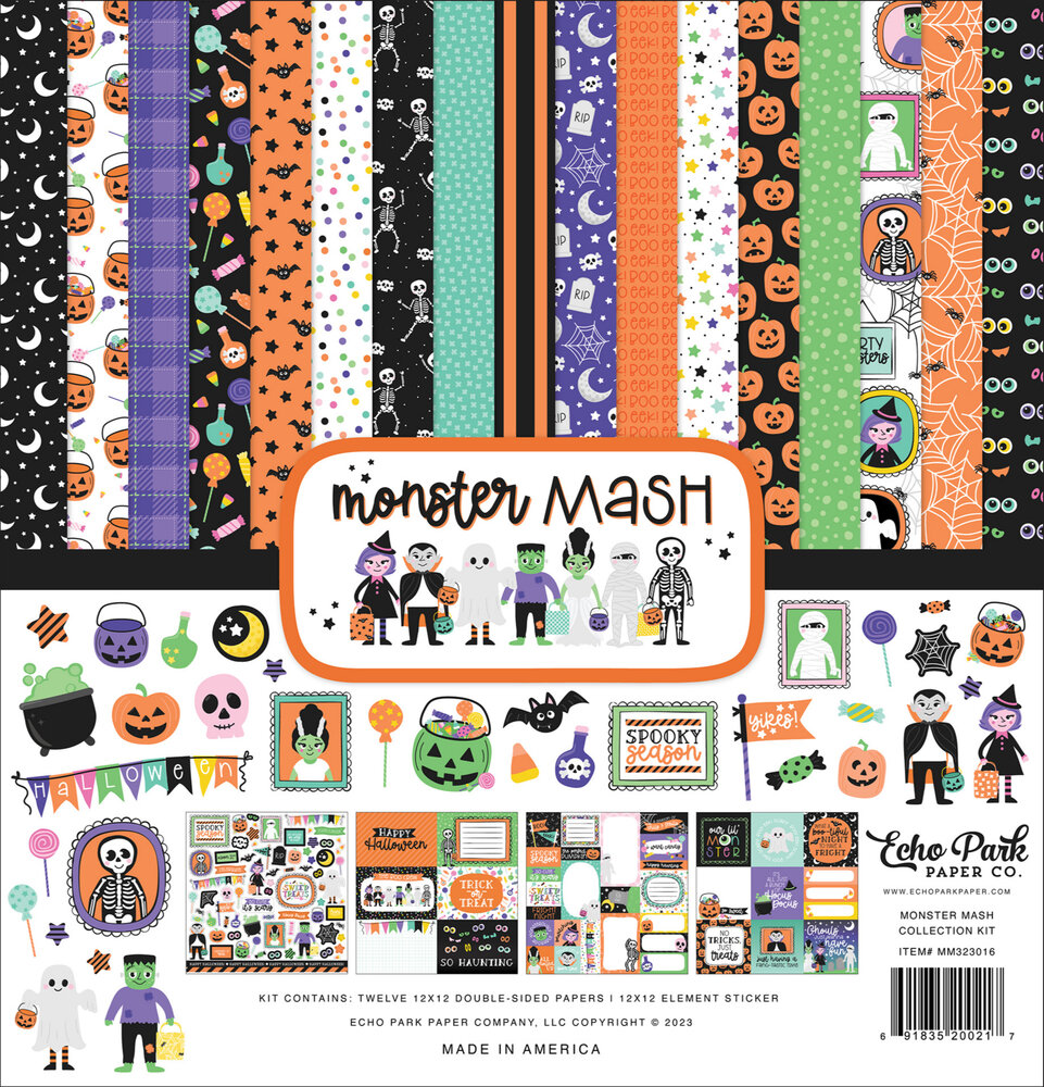 Echo Park Monster Mash 12x12 Inch Collection Kit (MM323016) (OUTLET)