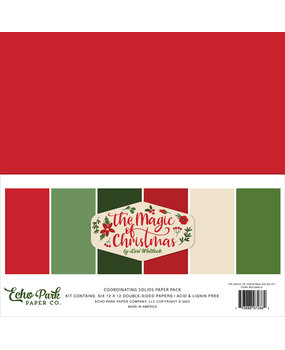 Echo Park The Magic Of Christmas 12x12 Inch Coordinating Solids Paper Pack (MOC286015) (OUTLET)