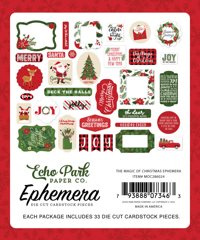Echo Park The Magic Of Christmas Ephemera (MOC286024) (OUTLET)