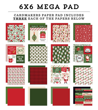 Echo Park The Magic Of Christmas 6x6 Inch Cardmakers Mega Pad (MOC286031) (OUTLET)