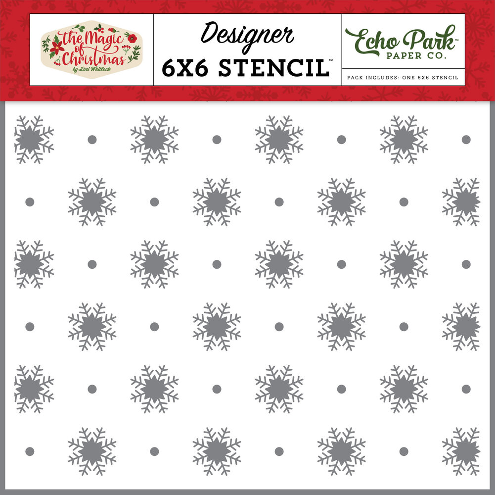 Echo Park Magic Of Snowfall Stencil (MOC286033) (OUTLET)