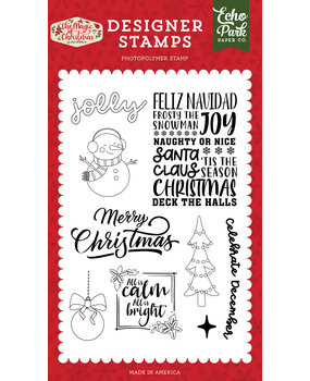 Echo Park Celebrate December Clear Stamps (MOC286045) (OUTLET)