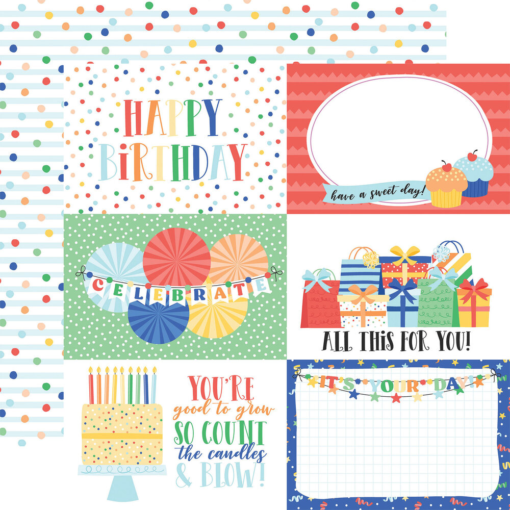 Echo Park Make A Wish Birthday Boy 12x12 Inch Collection Kit (MWB348016) (OUTLET)