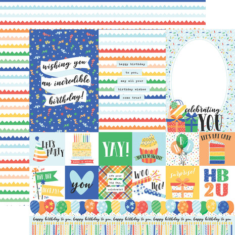 Echo Park Make A Wish Birthday Boy 6x6 Inch Paper Pad (MWB348023) (OUTLET)