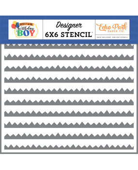 Echo Park Birthday Boy Borders Stencil (MWB348034) (OUTLET)