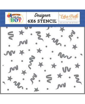 Echo Park Confetti And Stars Stencil (MWB348035) (OUTLET)