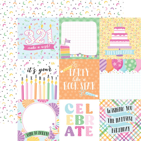 Echo Park Make A Wish Birthday Girl 12x12 Inch Collection Kit (MWG349016) (OUTLET)