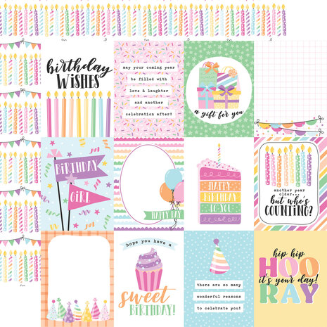 Echo Park Make A Wish Birthday Girl 12x12 Inch Collection Kit (MWG349016) (OUTLET)