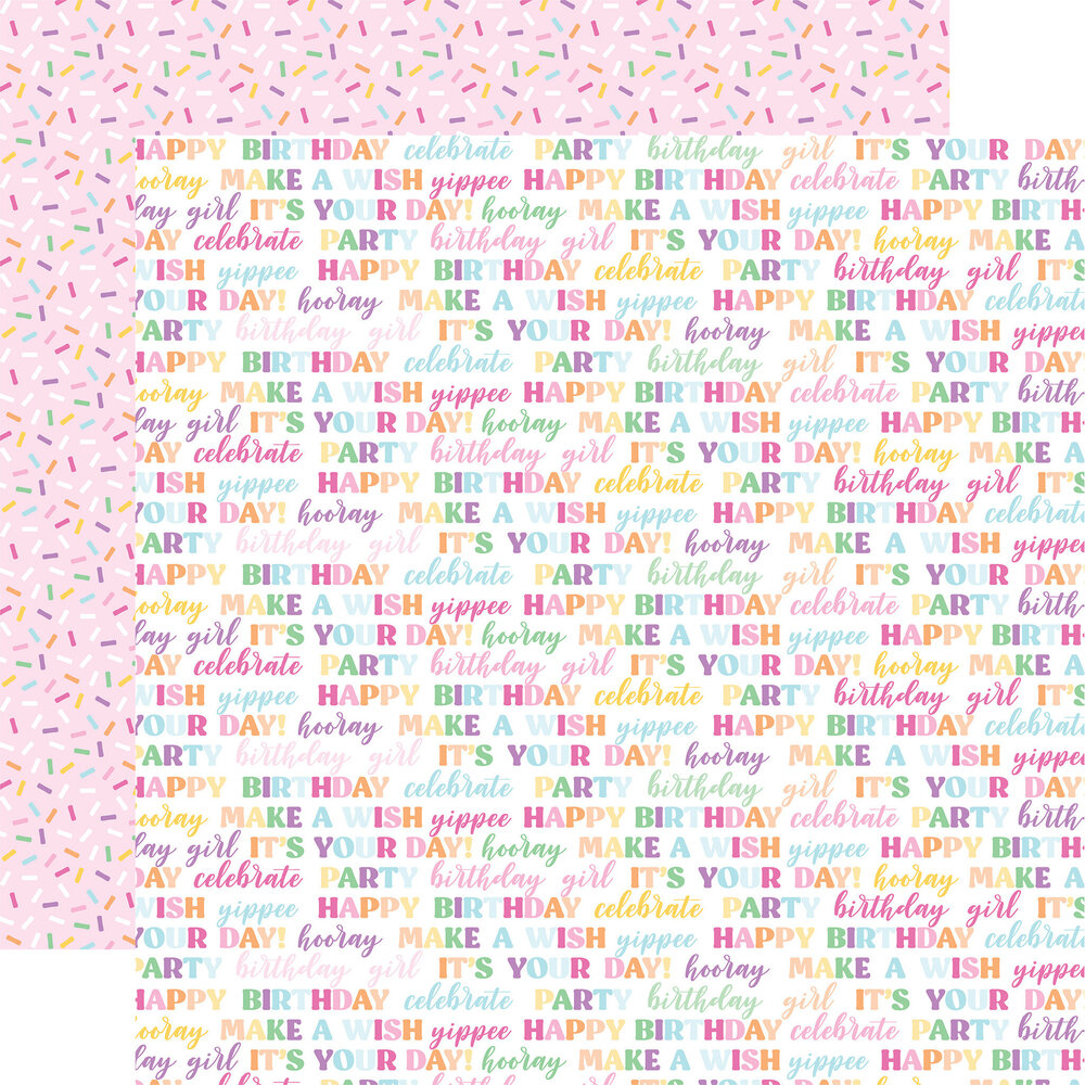 Echo Park Make A Wish Birthday Girl 6x6 Inch Paper Pad (MWG349023) (OUTLET)