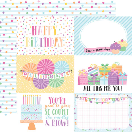 Echo Park Make A Wish Birthday Girl 6x6 Inch Paper Pad (MWG349023) (OUTLET)